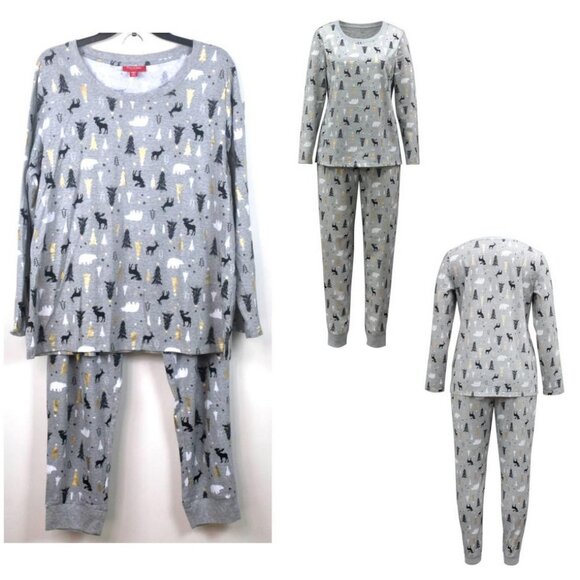 Family Pajamas Other - BIN Family PJs Winter Trees Womens Pajama Set Gray NWT